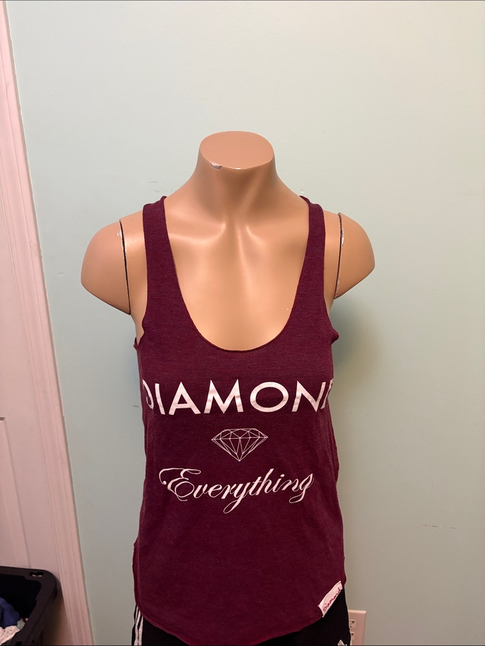 Diamond Supply Co. Burgundy Graphic Tank Top